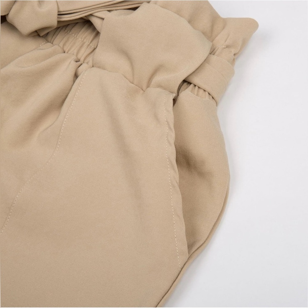 GRACE KARIN Women's Cropped Paper Bag Waist Pants with Pockets XS - Picture 5 of 9